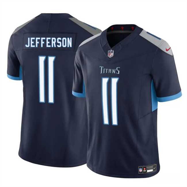 Men & Women & Youth Tennessee Titans #11 Van Jefferson Navy 2025 F.U.S.E. Vapor Limited Stitched Jersey